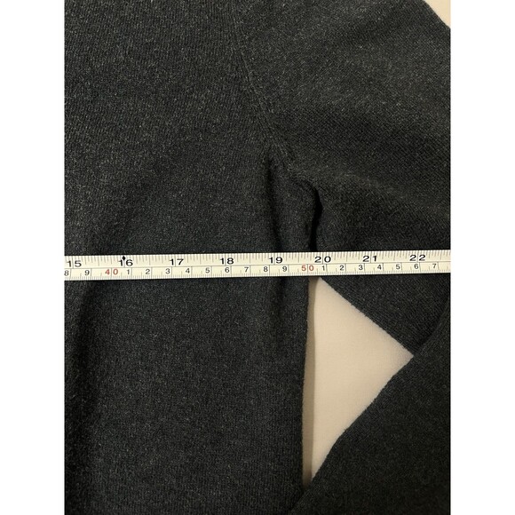 Eddie Bauer Mens Size Medium Sweater 1/4 Zip Cotton Cashmere Pullover Navy Blue - Picture 11 of 15